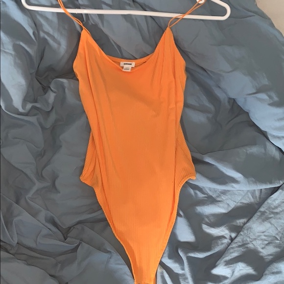 Yellow spaghetti strap body suit - Picture 1 of 2